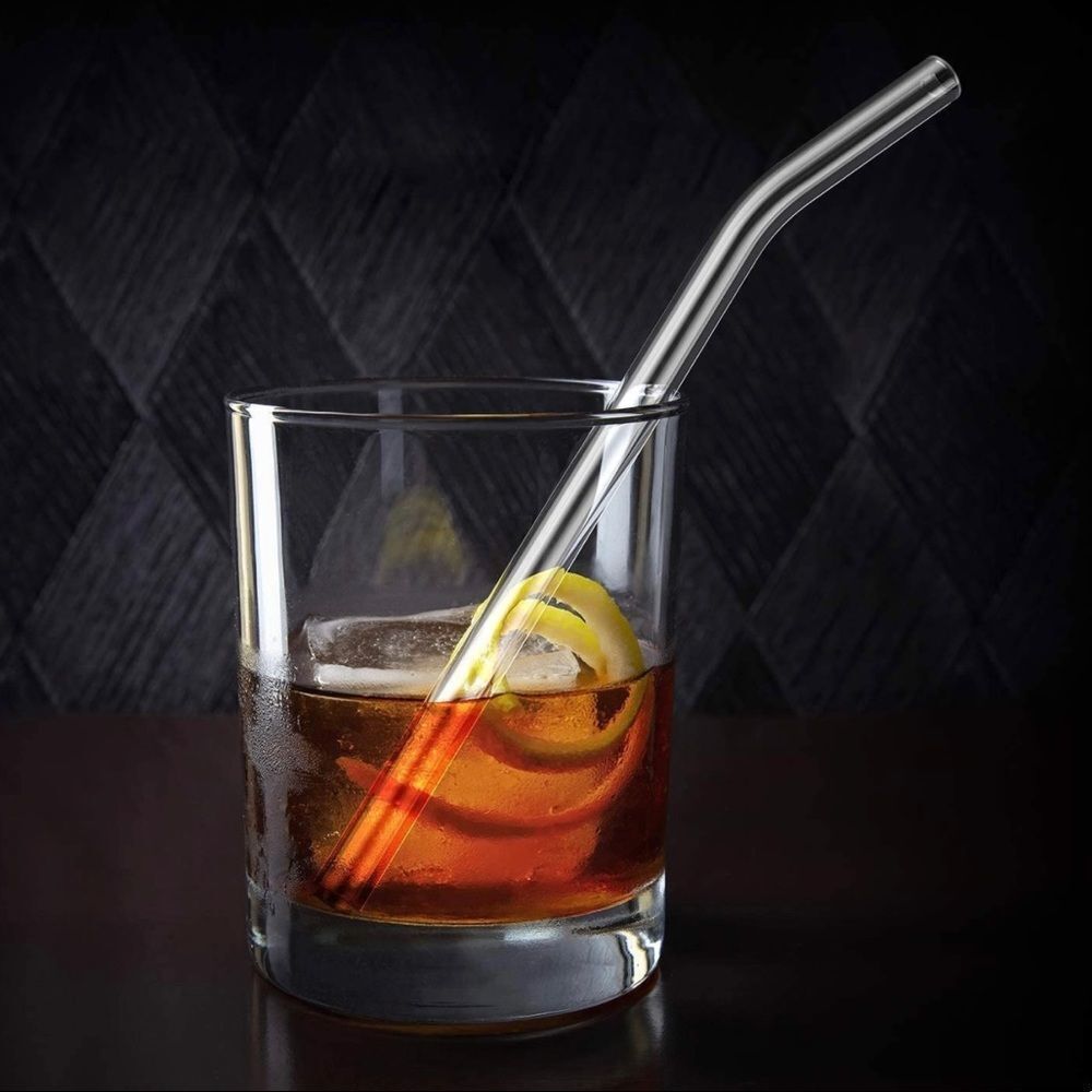 NWT Wool + Pepper Co. Reusable Glass Straw - Curved